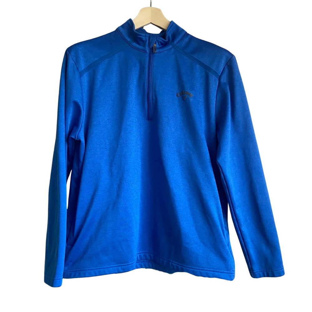 Callaway Men’s 1/4 Zip Long Sleeve Golf Pullover Blue Size Large
